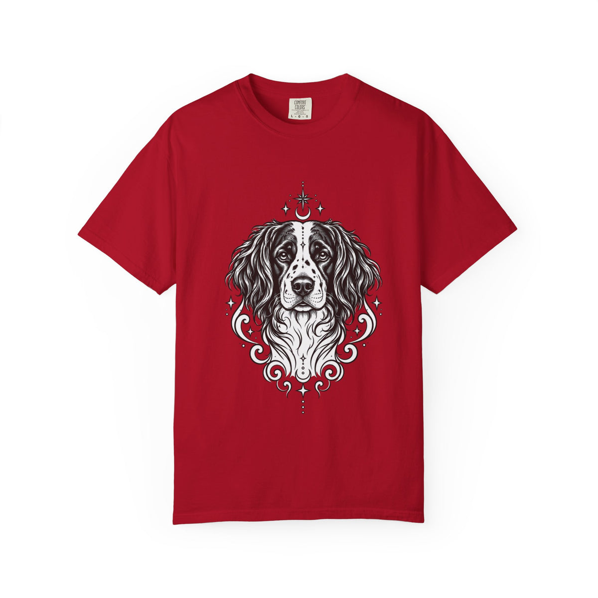 Mystical Stabyhoun Line Art T-Shirt — Minimal Dog Portrait Tee