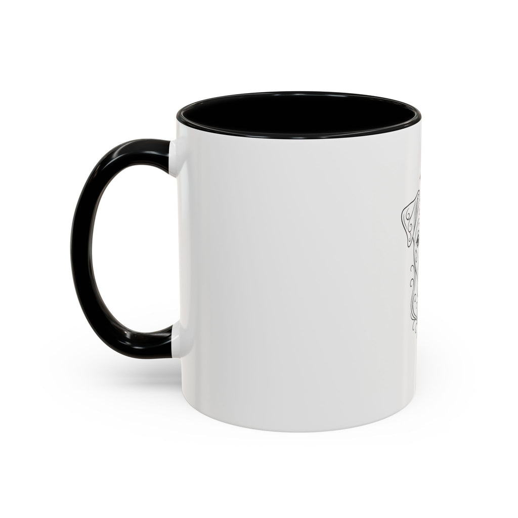 Mystical Jack Russell Terrier Line Art Accent Coffee Mug – Mystical Dog Portrait 11/15oz