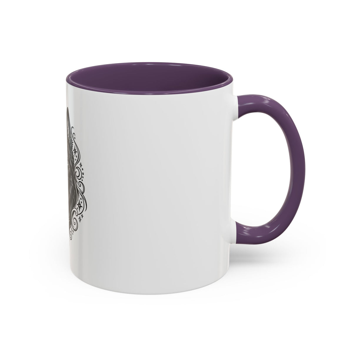 Mystical Schipperke Line Art Accent Coffee Mug – Mystical Dog Portrait 11/15oz