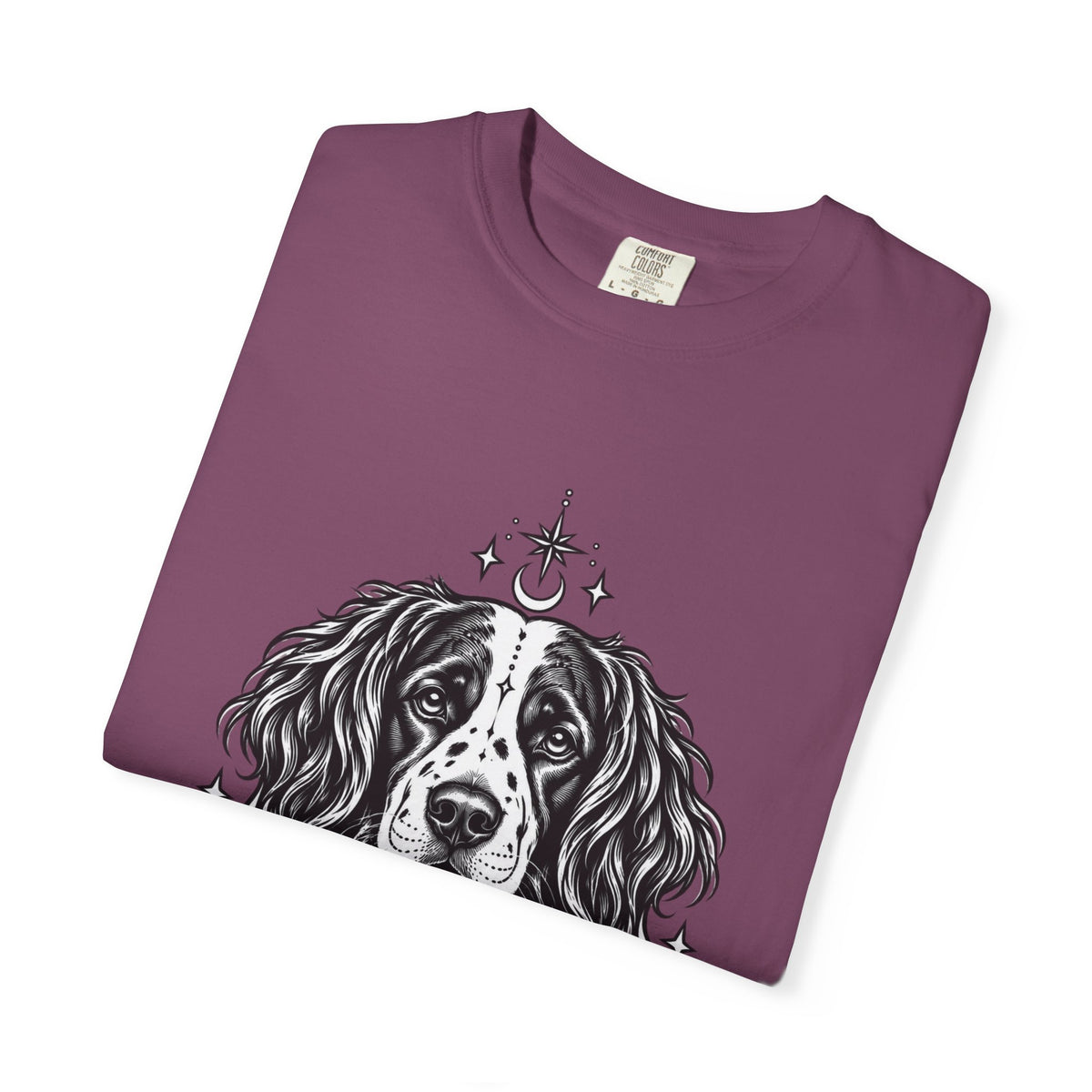 Mystical Stabyhoun Line Art T-Shirt — Minimal Dog Portrait Tee