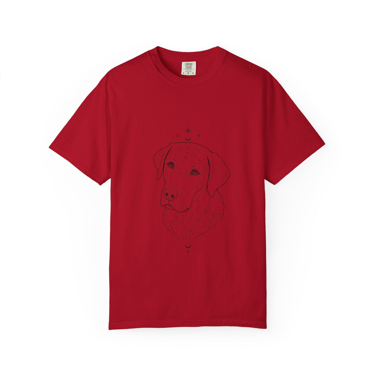 Mystical Labrador Retriever Line Art T-Shirt — Minimal Dog Portrait Tee