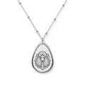 Mystical Standard Poodle Oval Necklace — Engraved Pet Memorial Pendant