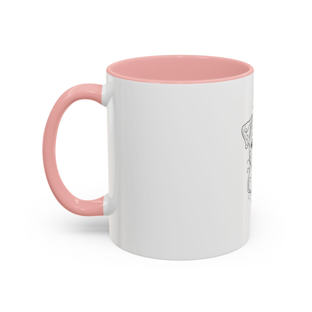 Mystical Jack Russell Terrier Line Art Accent Coffee Mug – Mystical Dog Portrait 11/15oz