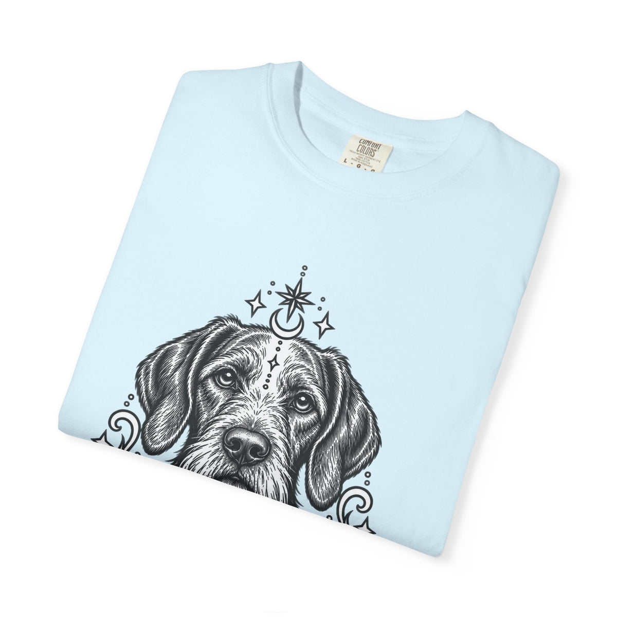 Mystical Wiredhaired Vizsla Line Art T-Shirt — Minimal Dog Portrait Tee