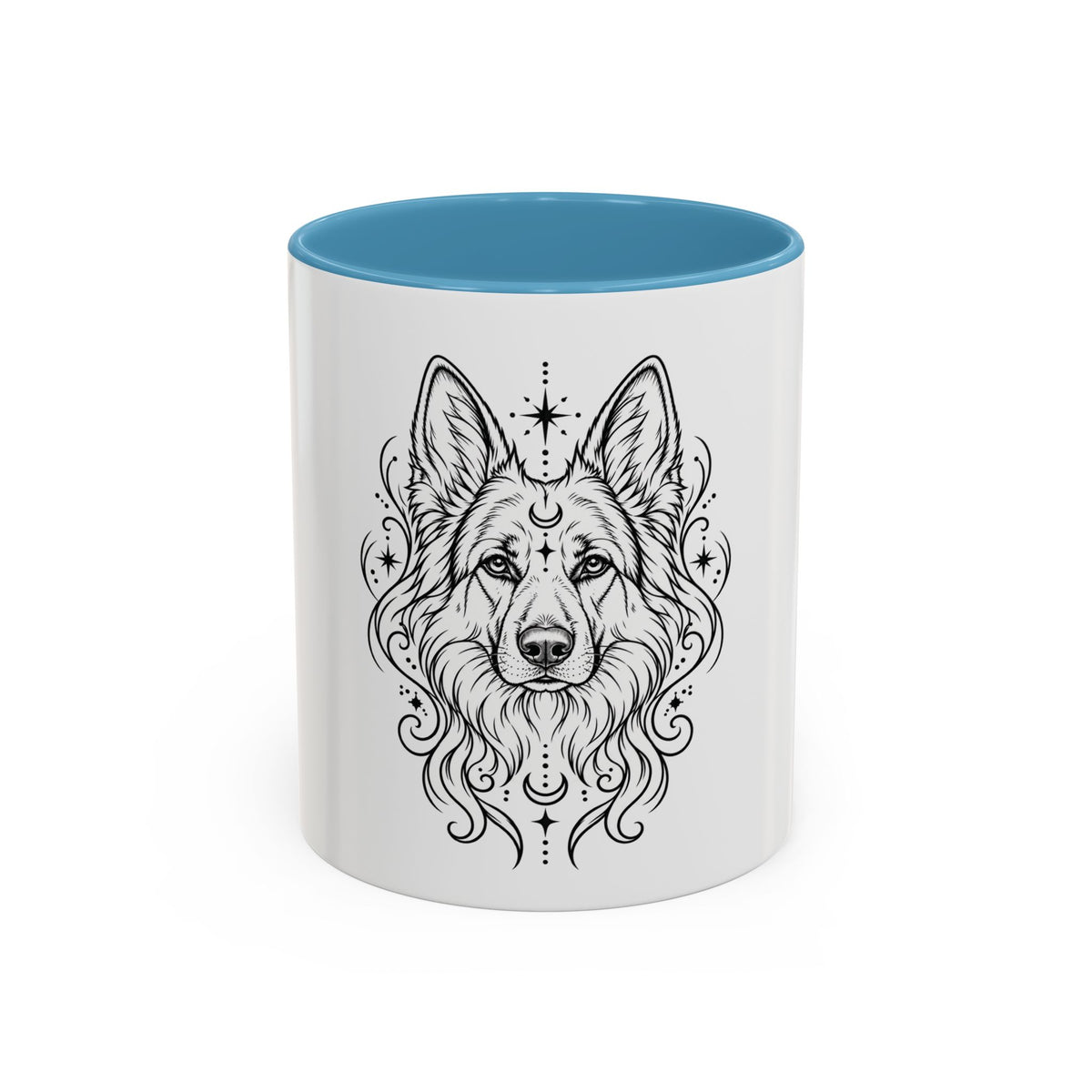 Copy of Mystical Pug Line Art Accent Coffee Mug – Mystical Dog Portrait 11/15oz