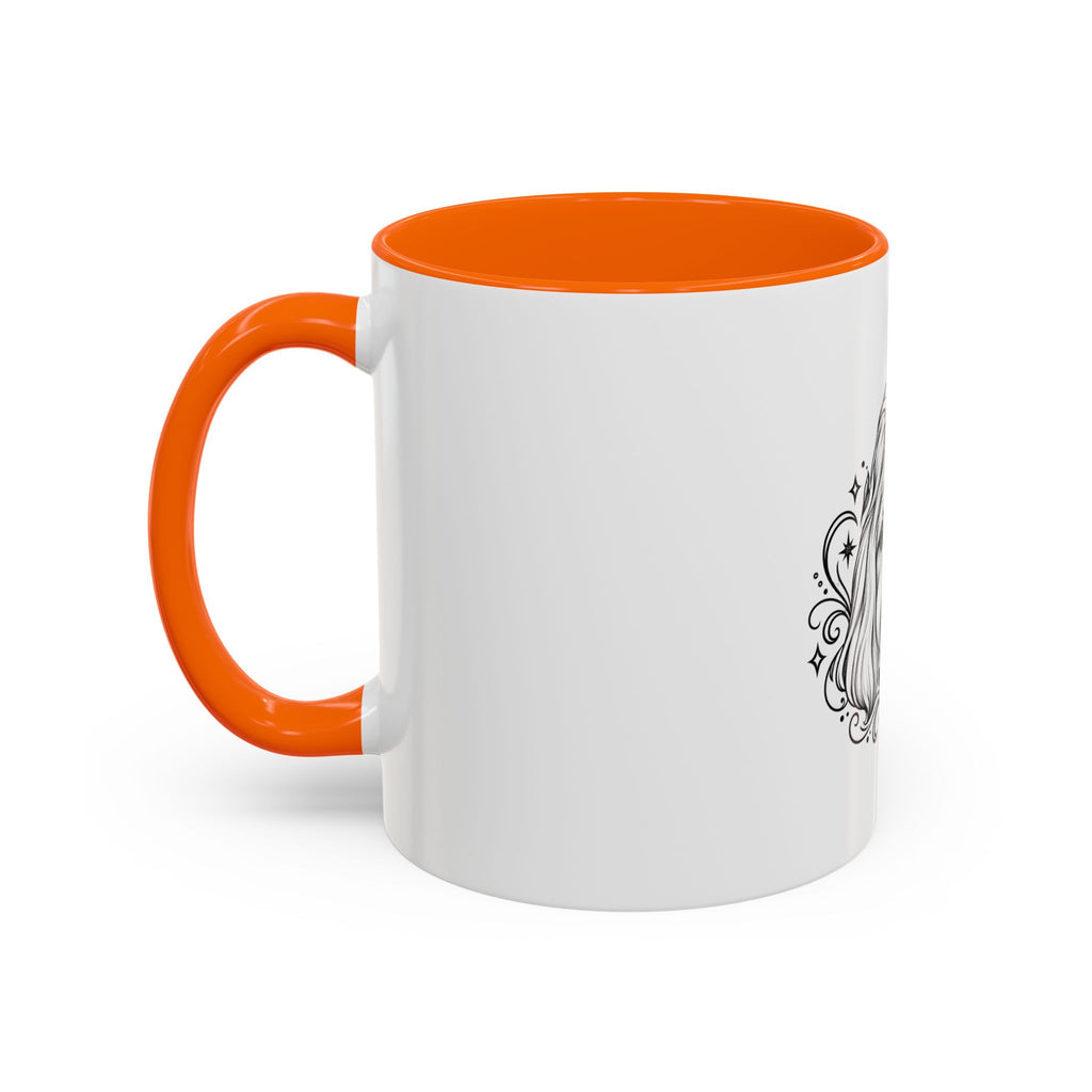 Mystical Shih Tzu Line Art Accent Coffee Mug – Mystical Dog Portrait 11/15oz