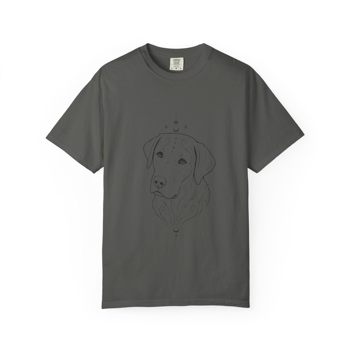 Mystical Labrador Retriever Line Art T-Shirt — Minimal Dog Portrait Tee