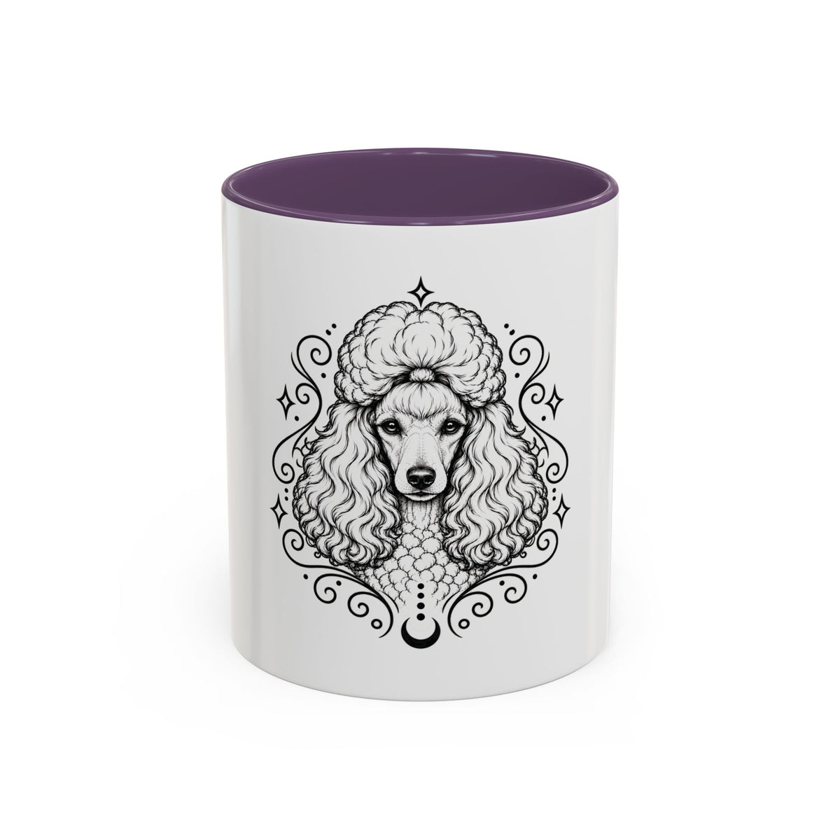 Copy of Mystical Miniature Poodle Line Art Accent Coffee Mug – Mystical Dog Portrait 11/15oz