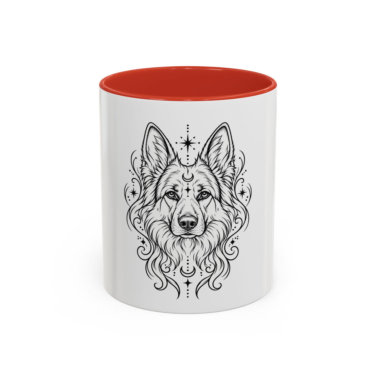 Copy of Mystical Pug Line Art Accent Coffee Mug – Mystical Dog Portrait 11/15oz