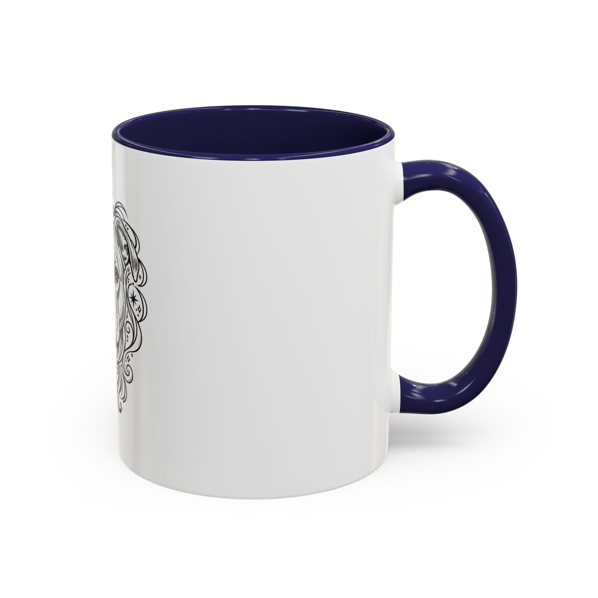 Mystical American Staffordshire Terrier Line Art Accent Coffee Mug – Mystical Dog Portrait 11/15oz