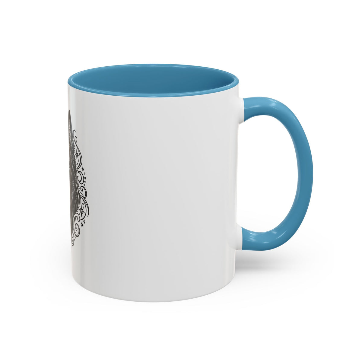 Mystical Schipperke Line Art Accent Coffee Mug – Mystical Dog Portrait 11/15oz