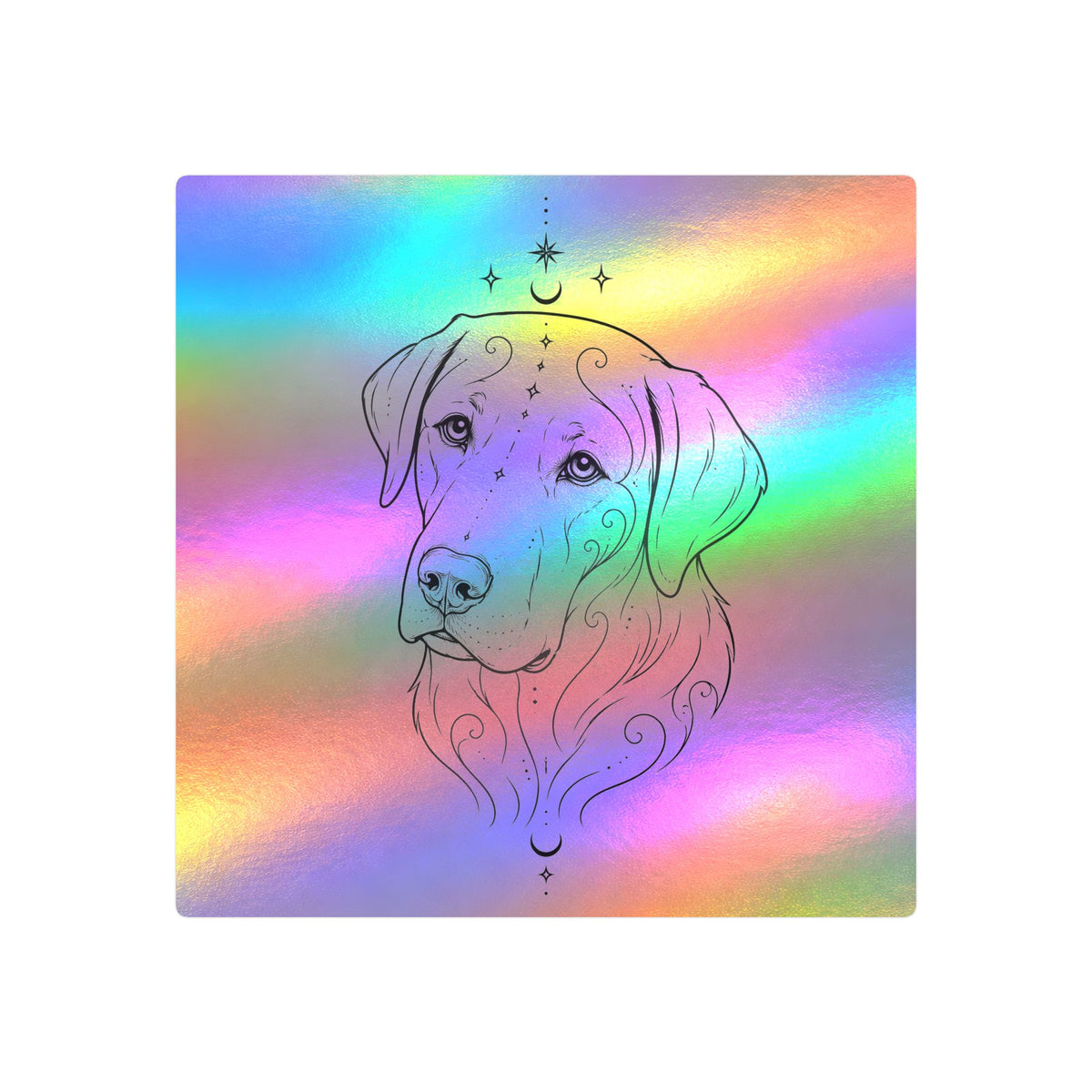 Mystical Labrador Retriever Mandala Sticker — Kiss-Cut Vinyl Decal