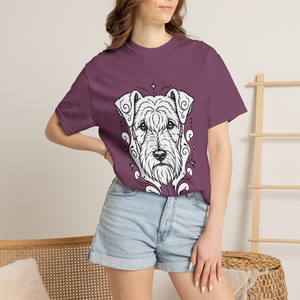Mystical Lakeland Terrier Line Art T-Shirt — Minimal Dog Portrait Tee
