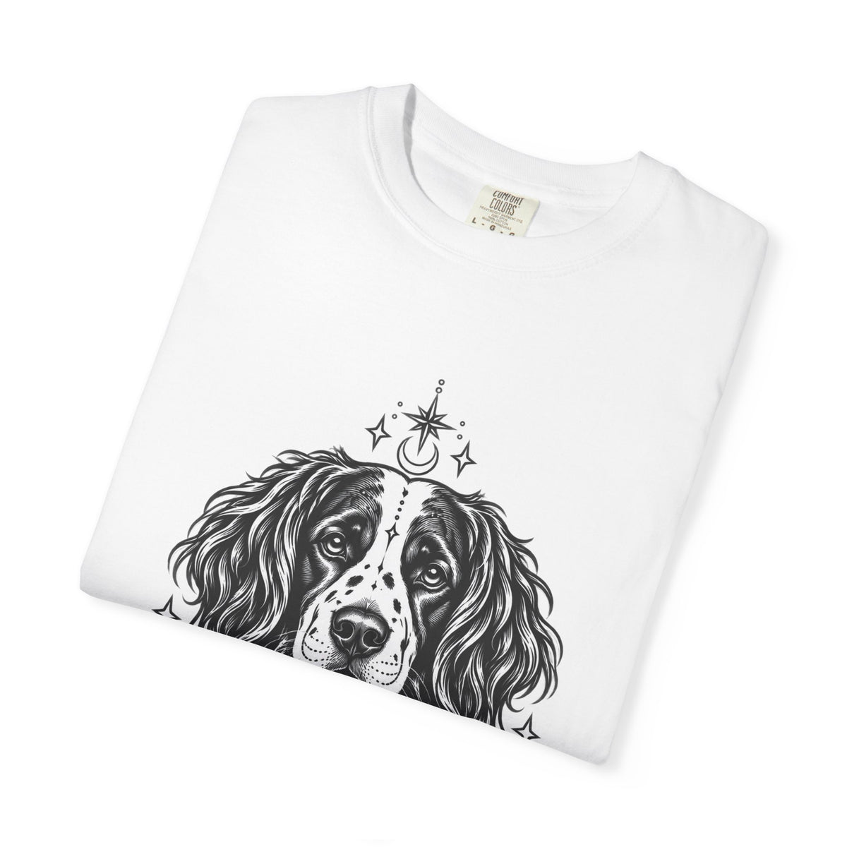 Mystical Stabyhoun Line Art T-Shirt — Minimal Dog Portrait Tee