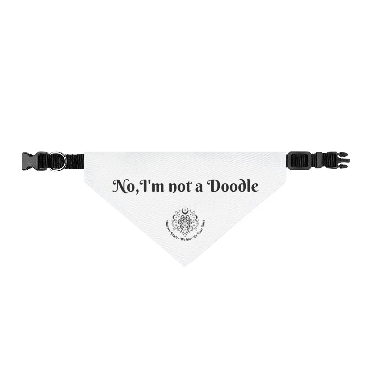 Clip-On Pet Bandana — No, I'm not a Doodle" Dog Collar Accessory