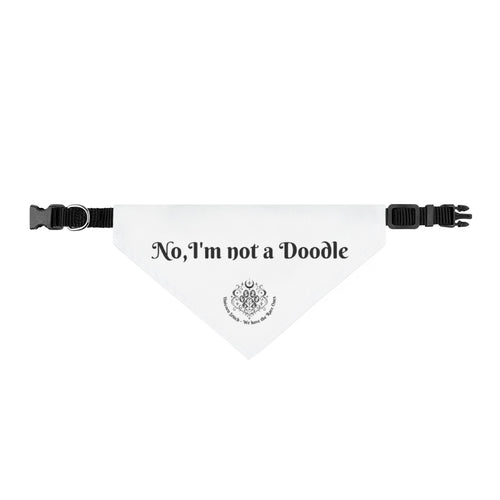 Clip-On Pet Bandana — No, I'm not a Doodle" Dog Collar Accessory