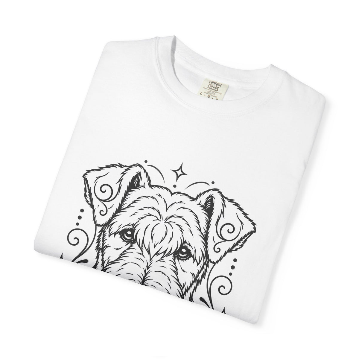 Mystical Lakeland Terrier Line Art T-Shirt — Minimal Dog Portrait Tee