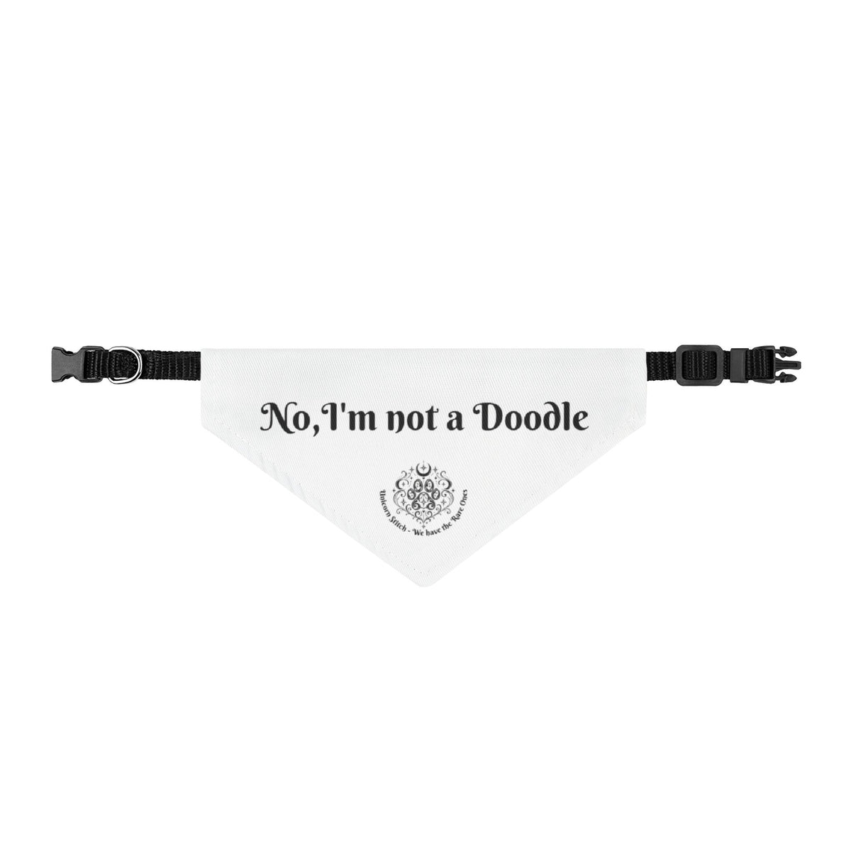 Clip-On Pet Bandana — No, I'm not a Doodle" Dog Collar Accessory