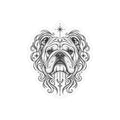 Mystical Bulldog Mandala Sticker — Kiss-Cut Vinyl Decal