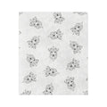 Mystical Danish Swedish Farm Dog Minimalist Velveteen Microfiber Blanket — Soft Neutral Pet Portrait Throw