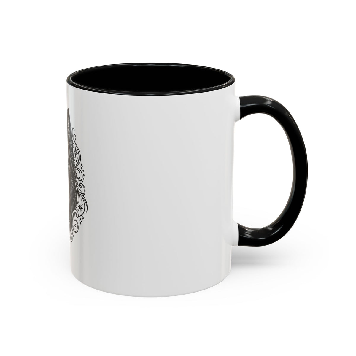 Mystical Schipperke Line Art Accent Coffee Mug – Mystical Dog Portrait 11/15oz