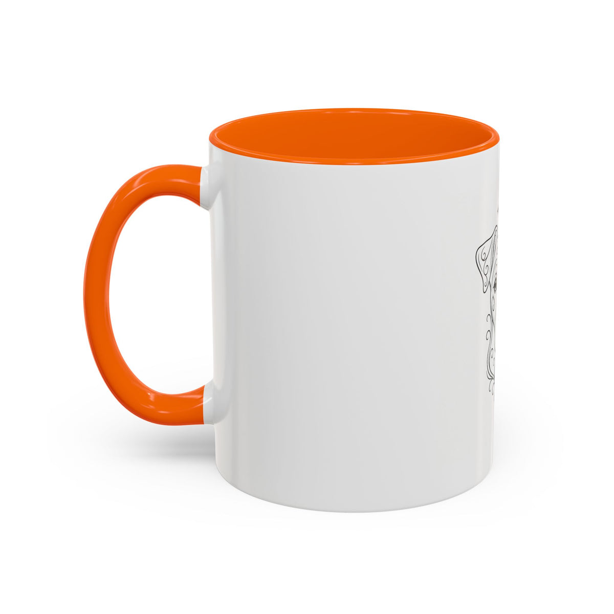 Mystical Jack Russell Terrier Line Art Accent Coffee Mug – Mystical Dog Portrait 11/15oz