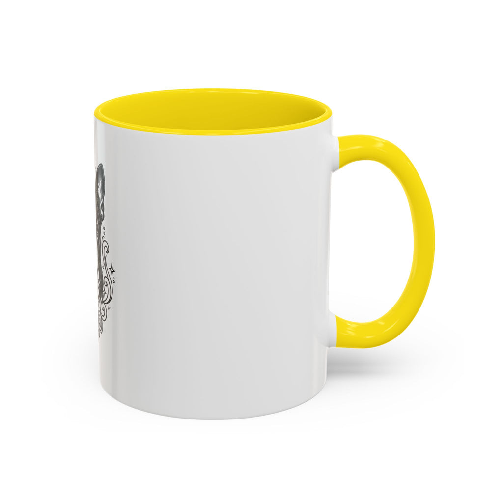 Mystical Boston Terrier  Line Art Accent Coffee Mug – Mystical Dog Portrait 11/15oz