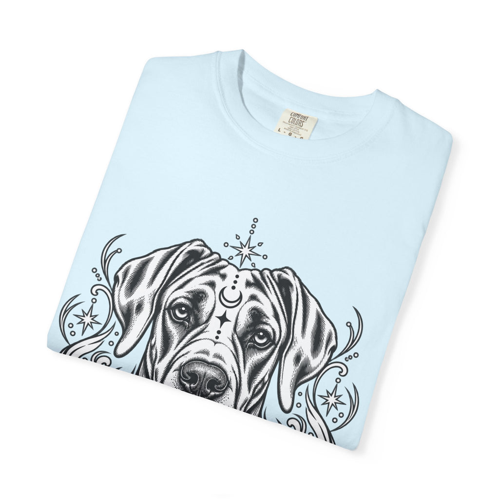 Mystical Wiredhaired Vizsla Line Art T-Shirt — Minimal Dog Portrait Tee