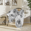 Mystical Boxer NE Minimalist Velveteen Microfiber Blanket — Soft Neutral Pet Portrait Throw