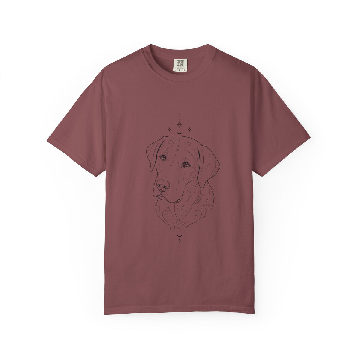 Mystical Labrador Retriever Line Art T-Shirt — Minimal Dog Portrait Tee