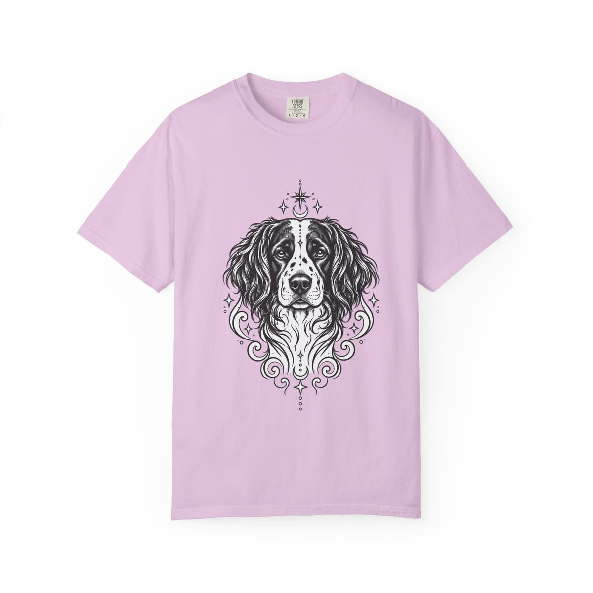 Mystical Stabyhoun Line Art T-Shirt — Minimal Dog Portrait Tee