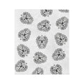 Mystical Bulldog Minimalist Velveteen Microfiber Blanket — Soft Neutral Pet Portrait Throw