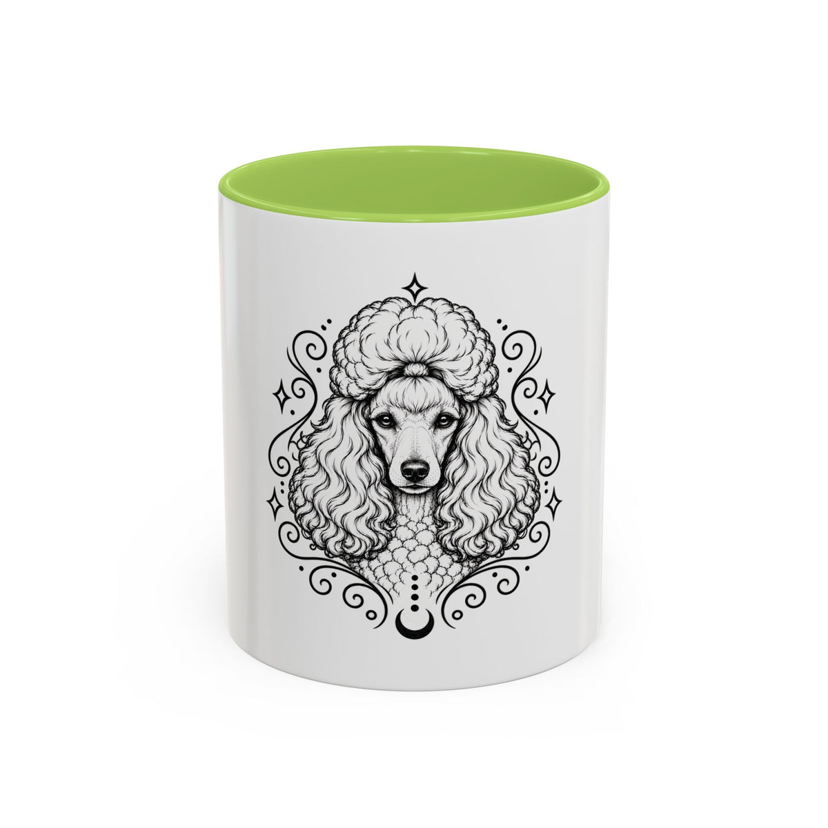 Copy of Mystical Miniature Poodle Line Art Accent Coffee Mug – Mystical Dog Portrait 11/15oz