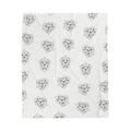 Mystical Mastiff Velveteen Plush Blanket – Soft White Pattern Throw
