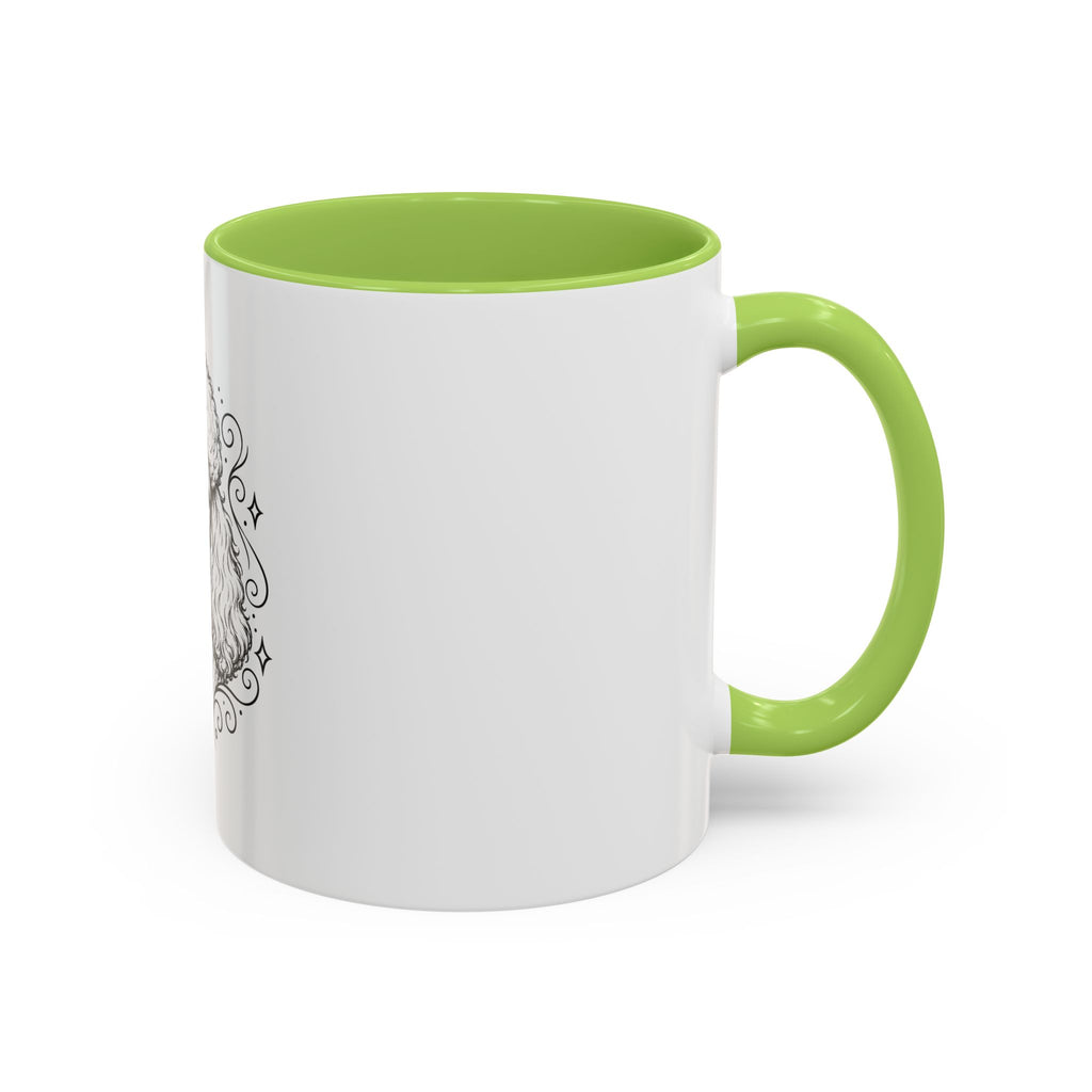 Mystical Toy Poodle Line Art Accent Coffee Mug – Mystical Dog Portrait 11/15oz