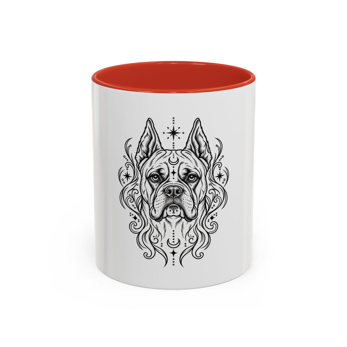 Copy of Mystical White Swiss Shepherd Line Art Accent Coffee Mug – Mystical Dog Portrait 11/15oz