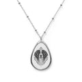 Mystical Stabyhoun Oval Necklace — Engraved Pet Memorial Pendant