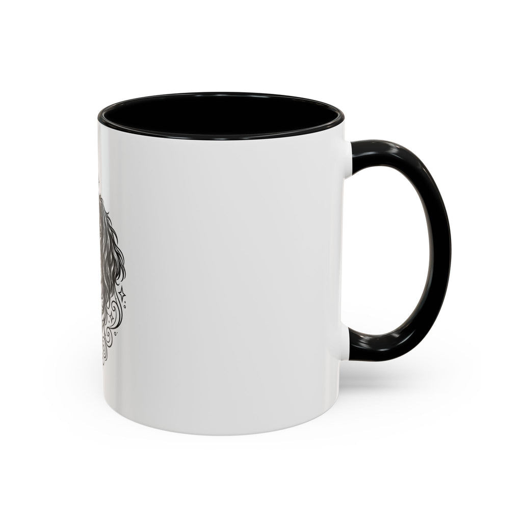 Mystical Stabyhoun Line Art Accent Coffee Mug – Mystical Dog Portrait 11/15oz