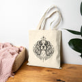Mystical Cavalier King Charles Spaniel  Line Art Canvas Tote — Dog Portrait Cotton Shopper