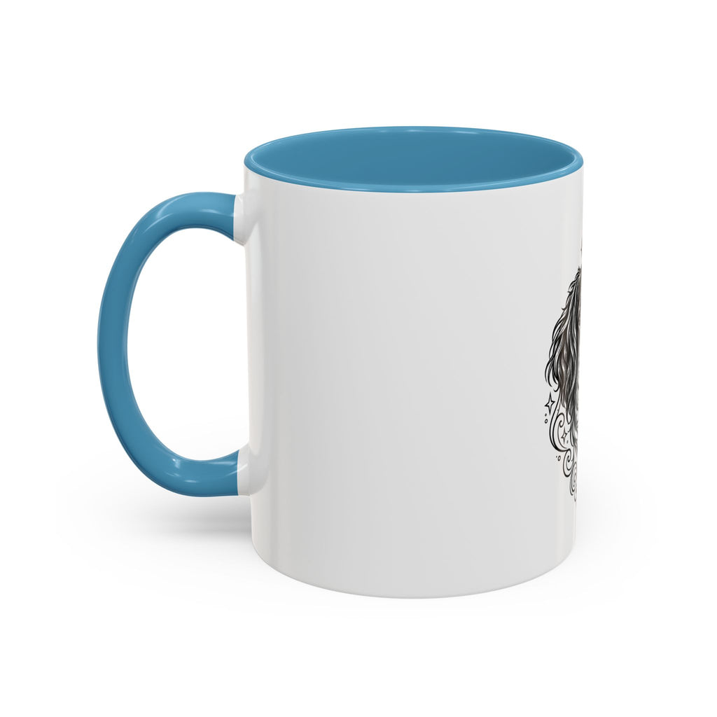 Mystical Stabyhoun Line Art Accent Coffee Mug – Mystical Dog Portrait 11/15oz