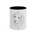 Mystical Labrador Retriever Line Art Accent Coffee Mug – Mystical Dog Portrait 11/15oz