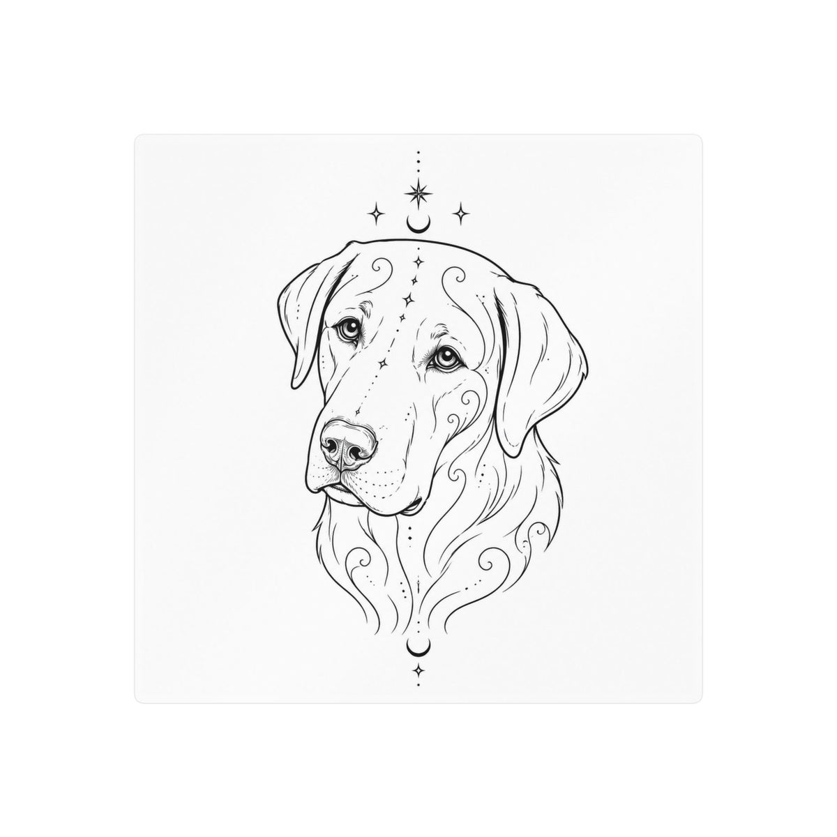 Mystical Labrador Retriever Mandala Sticker — Kiss-Cut Vinyl Decal