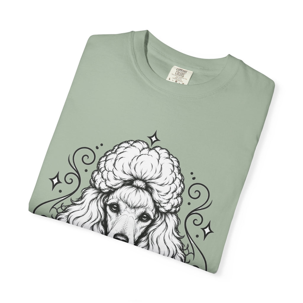 Mystical Miniature Poodle Line Art T-Shirt — Minimal Dog Portrait Tee