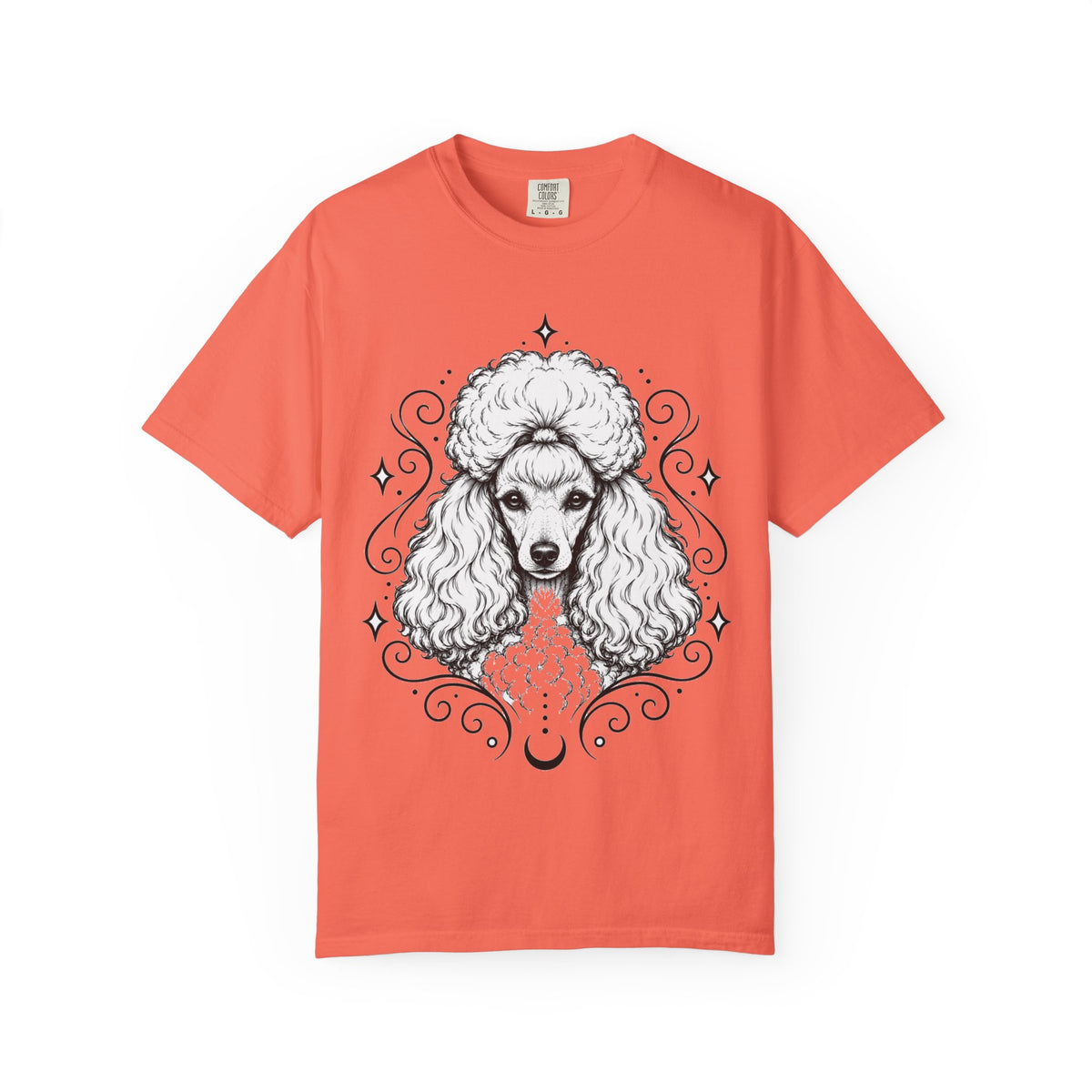 Mystical Toy Poodle Line Art T-Shirt — Minimal Dog Portrait Tee