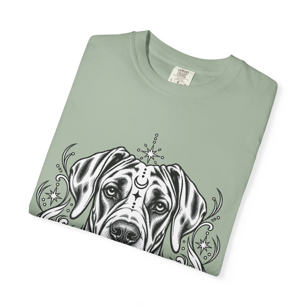 Mystical Wiredhaired Vizsla Line Art T-Shirt — Minimal Dog Portrait Tee