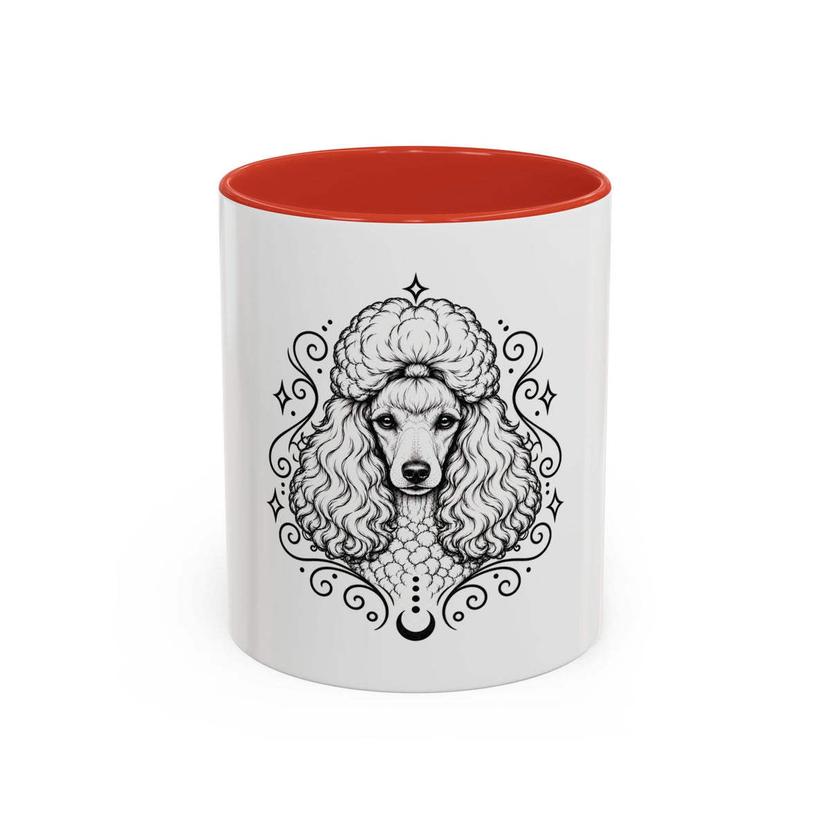 Copy of Mystical Miniature Poodle Line Art Accent Coffee Mug – Mystical Dog Portrait 11/15oz