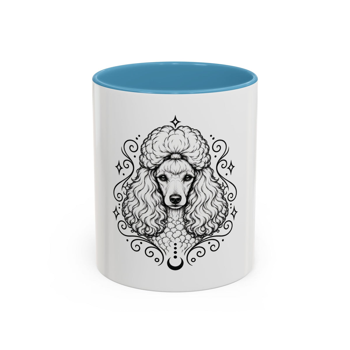 Copy of Mystical Miniature Poodle Line Art Accent Coffee Mug – Mystical Dog Portrait 11/15oz