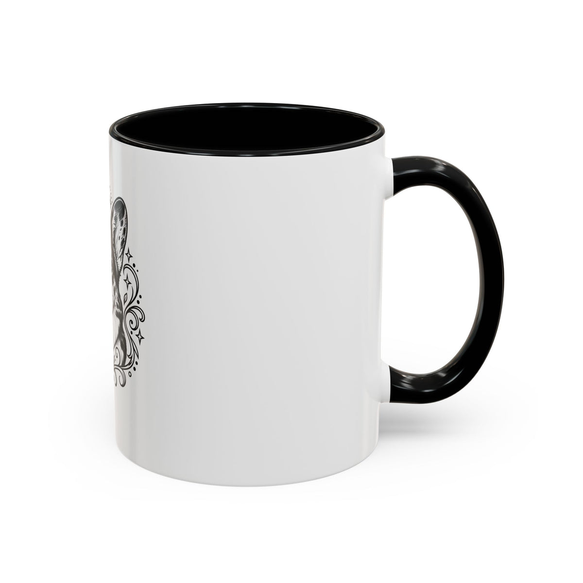Mystical Cardigan Welsh Corgi Line Art Accent Coffee Mug – Mystical Dog Portrait 11/15oz