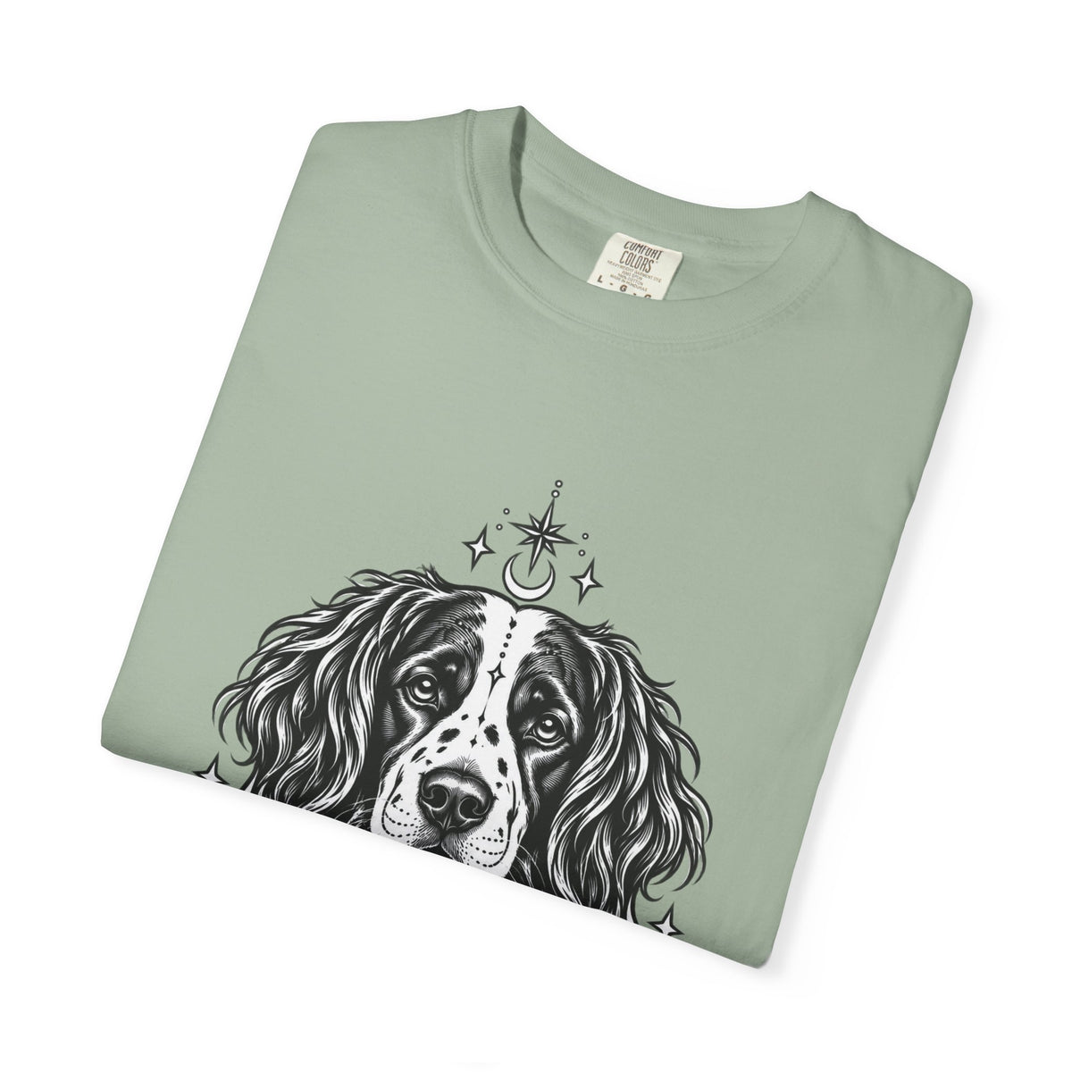 Mystical Stabyhoun Line Art T-Shirt — Minimal Dog Portrait Tee