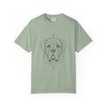 Mystical Mastiff Line Art T‑Shirt — Minimal Dog Portrait Tee